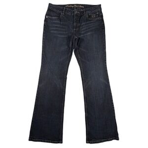 Harley-Davidson Embroidered Logo Dark Wash Bootcut Denim Jeans Womens Size 10 32